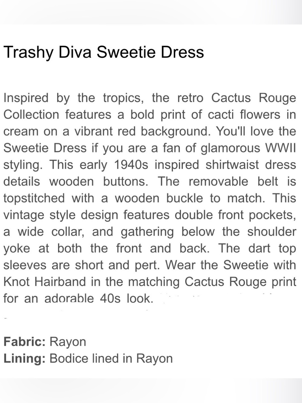 Sweetie Dress - Cactus Rouge - Picture 2 of 12